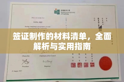 巴塘签证制作的材料清单，全面解析与实用指南