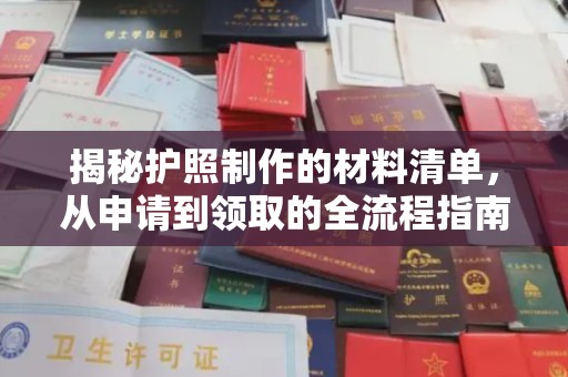 巴塘揭秘护照制作的材料清单，从申请到领取的全流程指南