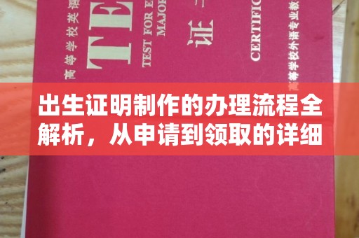 巴塘出生证明制作的办理流程全解析，从申请到领取的详细指南