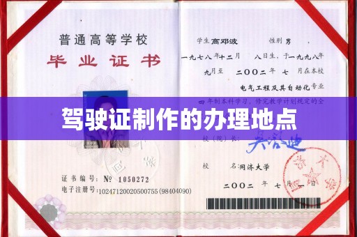 巴塘驾驶证制作的办理地点