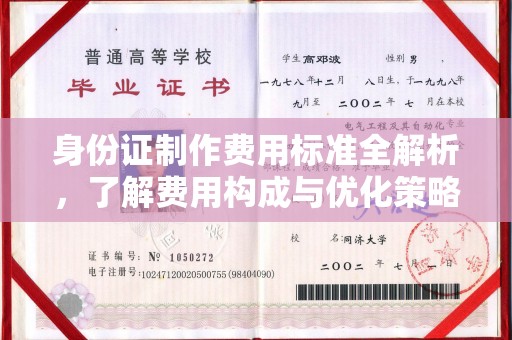 巴塘身份证制作费用标准全解析，了解费用构成与优化策略